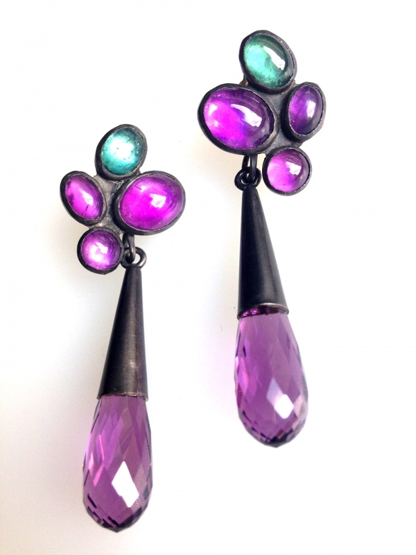 KrinosD_TuttiFruittiEarrings_OxidisedSilverAmethystTourmaline_w.jpg