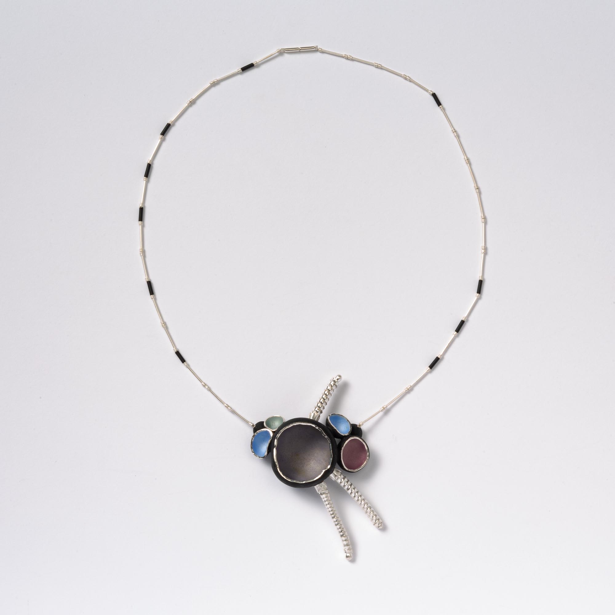 Necklace-silver-enamel-glass-beads-2500