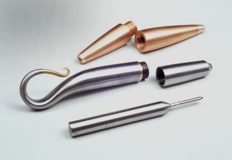 AygarnKowalskiS_CenterPunchwithHousings_SteelCopperBrassSterling_7x2x1_2002