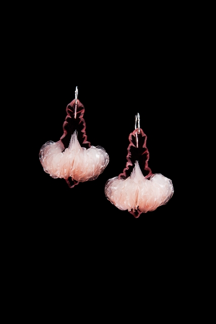 SaitoY Smoky Quartz Pink Earrings SaitoY Smoky Quartz Pink Earrings